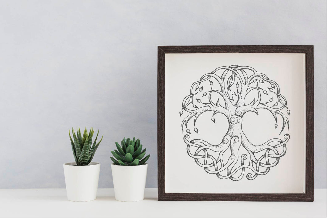 Yggdrasil - Dotwork Wall Art